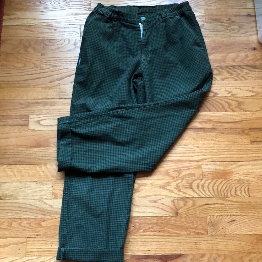 PLAID GREEN VINTAGE TROUSERS